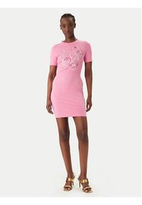 Versace Jeans Couture Sukienka codzienna 80HAOE01 CJ02E Różowy Slim Fit. Okazja: na co dzień. Kolor: różowy. Materiał: bawełna. Typ sukienki: proste. Styl: casual #5
