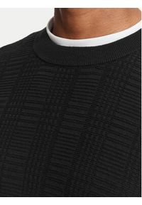 Hugo - HUGO Sweter Simoh 50566762 Czarny Regular Fit. Kolor: czarny. Materiał: bawełna #4