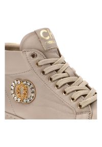 Beżowe Sneakersy CheBello Damskie Buty Jesienne. Kolor: beżowy. Materiał: skóra, materiał. Szerokość cholewki: normalna. Sezon: jesień. Styl: sportowy #5