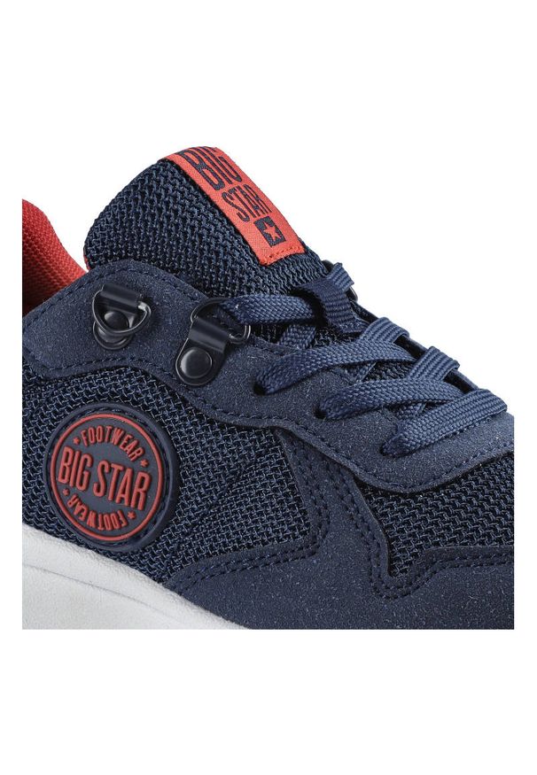 Big-Star - Granatowe Sneakersy Big Star Dziecięce Lekkie Buty. Okazja: na co dzień. Kolor: niebieski. Materiał: zamsz, skóra ekologiczna, materiał. Szerokość cholewki: normalna
