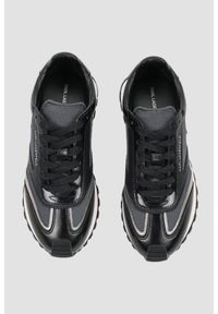 Karl Lagerfeld - KARL LAGERFELD Czarne damskie sneakersy KAIRO NFT Peep Lo Lace, Rozmiar 41. Kolor: czarny. Materiał: materiał #3