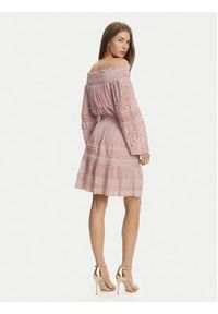 Guess Sukienka koktajlowa W5GK24 WE550 Różowy Regular Fit. Kolor: różowy. Materiał: wiskoza. Styl: wizytowy