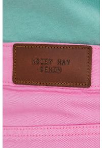 Noisy may - Noisy May jeansy damskie medium waist. Kolor: różowy #4