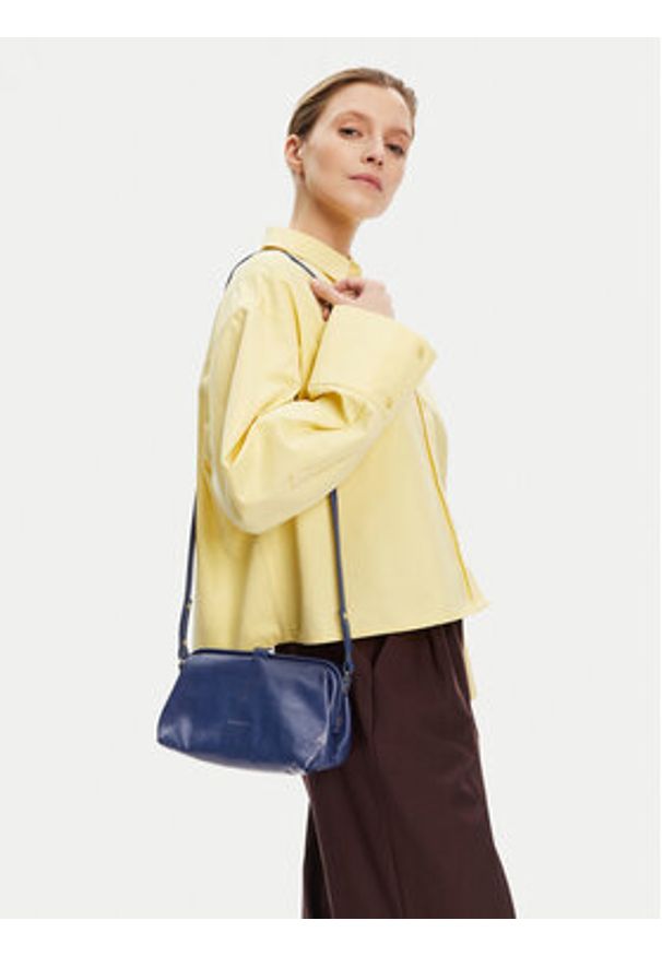 BALAGAN - Balagan Torebka Rofe M Granatowy. Kolor: niebieski. Materiał: skórzane