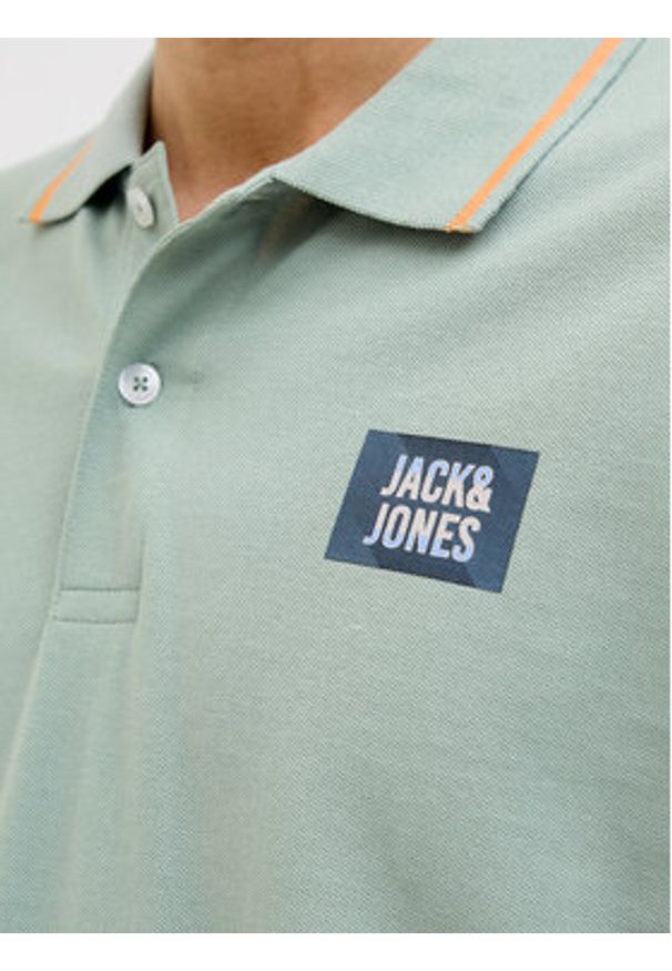 Jack & Jones Polo Hudson 12269238 Zielony Regular Fit. Typ kołnierza: polo. Kolor: zielony. Materiał: bawełna