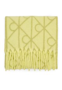 Calvin Klein Szalik Emblem Aop Brushed LV04D8072G Zielony. Kolor: zielony. Materiał: poliamid, nylon #4