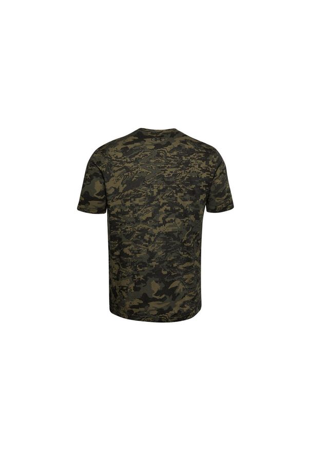 Koszulka treningowa męska Under Armour Abc Camo SS. Kolor: czarny, zielony, biały, wielokolorowy. Materiał: materiał, bawełna. Sport: bieganie