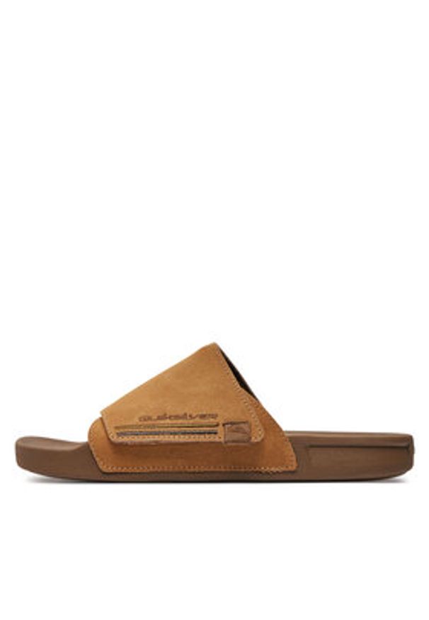 Quiksilver Klapki Rivi AQYL101378 Brązowy. Kolor: brązowy. Materiał: skóra, zamsz