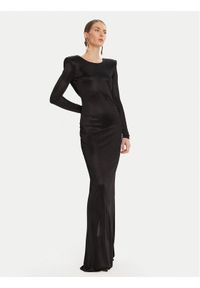 Elisabetta Franchi Sukienka wieczorowa AB-R10-56E2-V690 Czarny Regular Fit. Kolor: czarny. Materiał: wiskoza. Styl: wizytowy