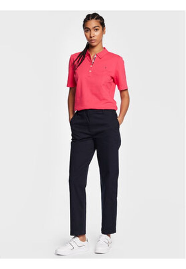 TOMMY HILFIGER - Tommy Hilfiger Spodnie materiałowe WW0WW35694 Granatowy Regular Fit. Kolor: niebieski. Materiał: bawełna, materiał