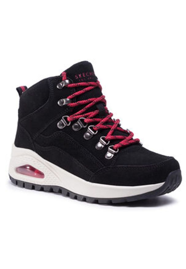 skechers - Skechers Trapery Uno Rugged One 155220/BLK Czarny. Kolor: czarny. Materiał: skóra