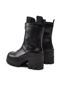 Calvin Klein Jeans Botki Chunky Heeled Boot W/Zip YW0YW00728 Czarny. Kolor: czarny. Materiał: skóra #5