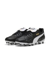 Puma - Buty piłkarskie unisex KING TOP FG/AG PUMA Black White Gold. Kolor: biały, wielokolorowy, czarny. Sport: piłka nożna