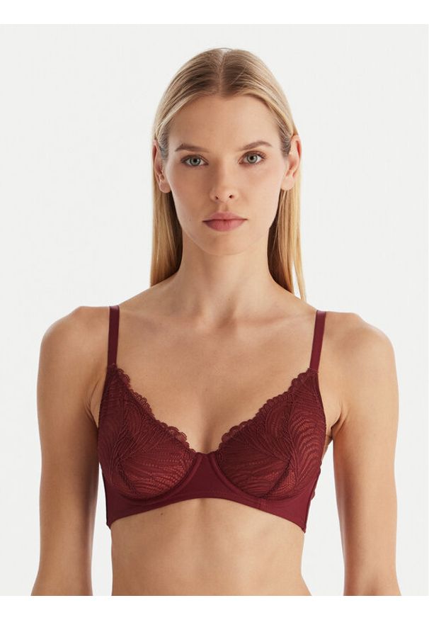 YSABEL MORA - Ysabel Mora Biustonosz z fiszbiną 10776 Bordowy. Kolor: czerwony. Materiał: syntetyk