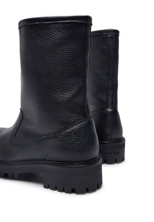 Calvin Klein Botki HW0HW02234 Czarny. Kolor: czarny. Materiał: skóra