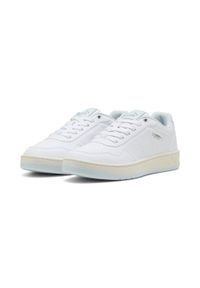 Puma - Sneakersy Court Classy PUMA White Sea Glass Silver Blue Metallic. Kolor: szary, niebieski, wielokolorowy, biały. Sport: turystyka piesza