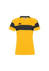 Damski jersey Kappa Dareta. Kolor: czarny, wielokolorowy, żółty. Materiał: jersey. Sport: fitness