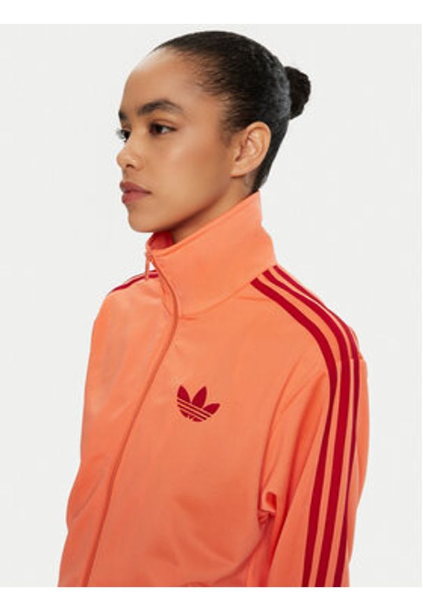 Adidas - adidas Bluza adicolor Classic Firebird JP2294 Pomarańczowy Loose Fit. Kolor: pomarańczowy. Materiał: syntetyk
