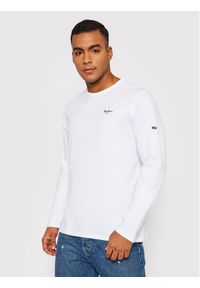 Pepe Jeans Longsleeve Original Basic 2 Long N PM508211 Biały Slim Fit. Kolor: biały. Materiał: bawełna. Długość rękawa: długi rękaw