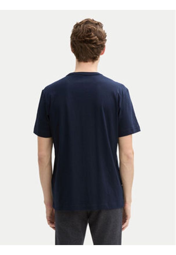 Tom Tailor T-Shirt 1045627 Granatowy Regular Fit. Kolor: niebieski. Materiał: bawełna