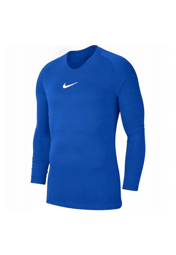Nike - Bluza Męska Park DriFIT Base Layer Top. Kolor: niebieski. Sport: turystyka piesza