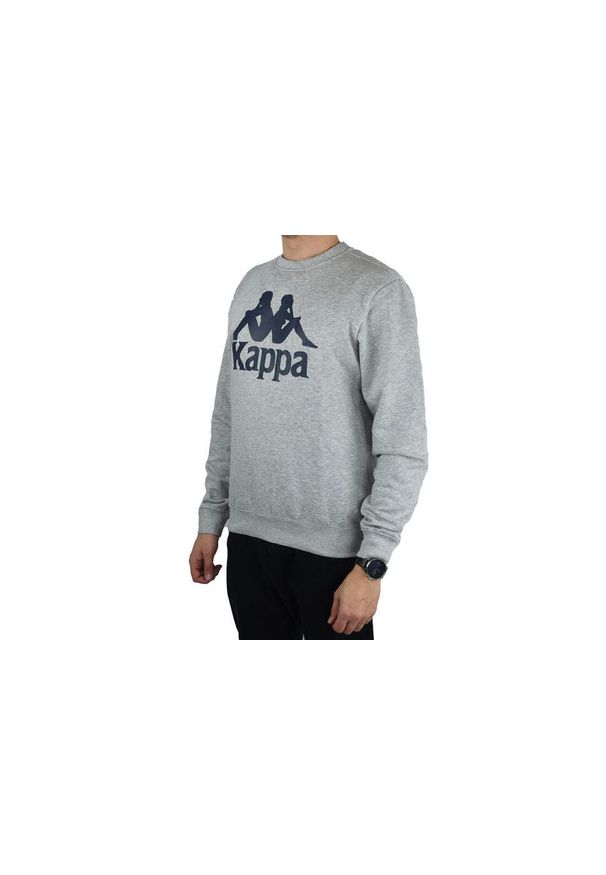 Kappa Sertum RN Sweatshirt, męska bluza. Kolor: szary. Materiał: poliester, bawełna. Sport: fitness