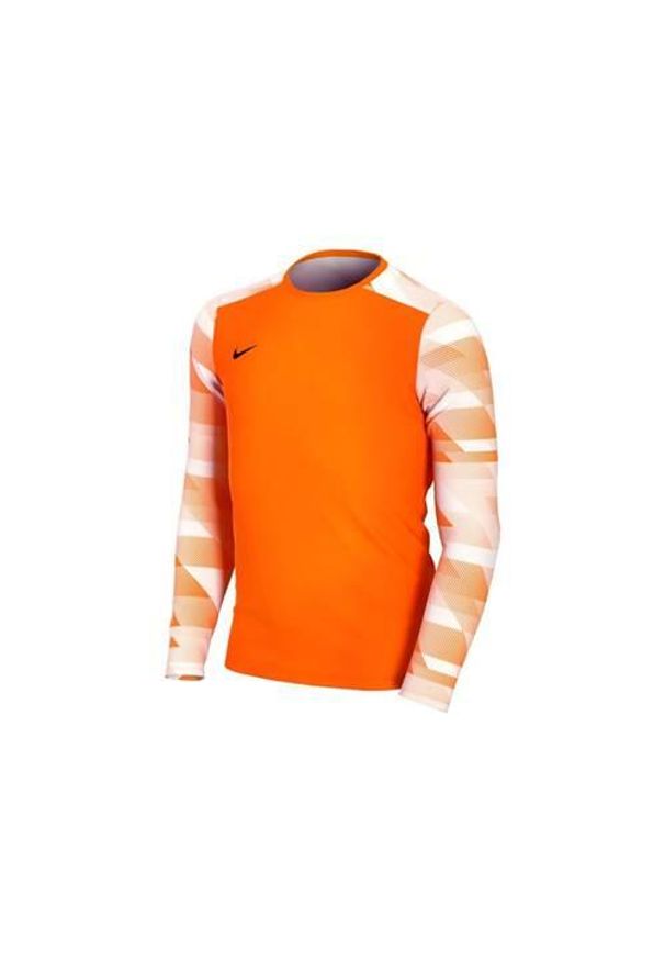 Koszulka piłkarska chłopięca Nike JR Dry Park IV. Kolor: żółty, pomarańczowy, wielokolorowy. Długość rękawa: długi rękaw. Długość: długie. Sport: piłka nożna