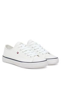TOMMY HILFIGER - Tommy Hilfiger Trampki T3X9-33846-0890100 Biały. Kolor: biały. Materiał: materiał