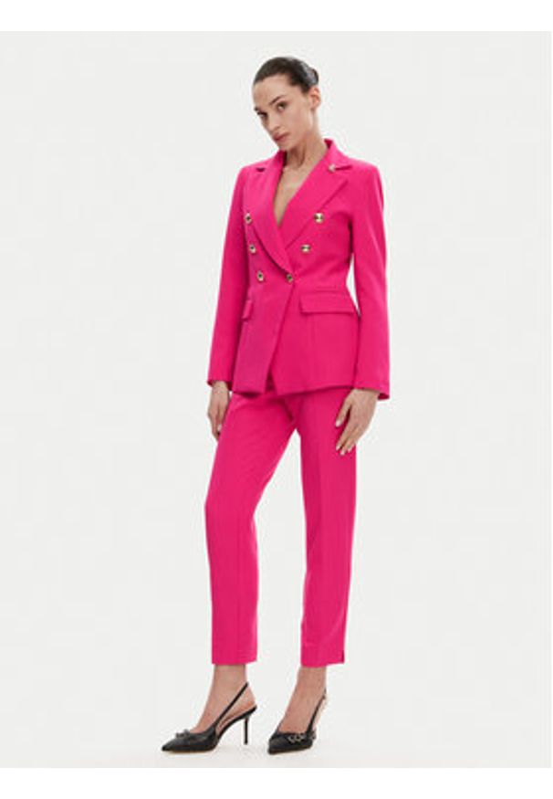 Maryley Spodnie materiałowe 25EB52Z/M24/43AL Różowy Regular Fit. Kolor: różowy. Materiał: syntetyk