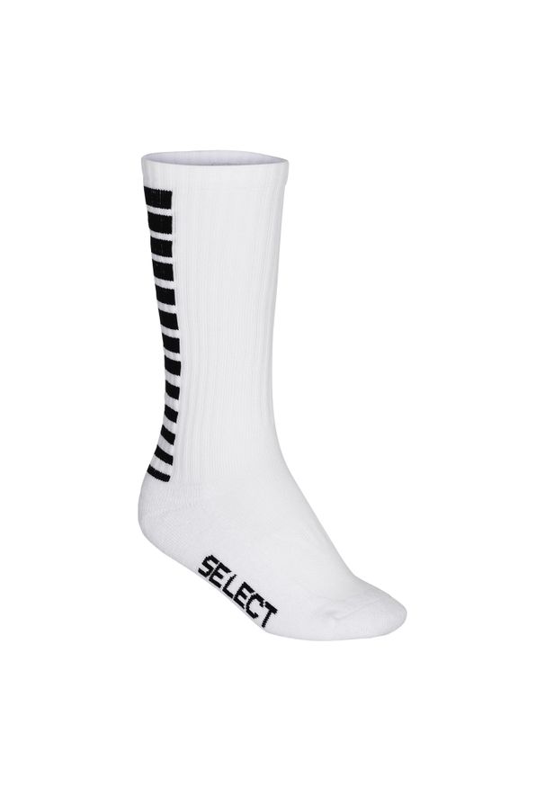 SELECT - Wysokie skarpety Select Sports Striped. Kolor: biały. Sport: piłka nożna, piłka ręczna