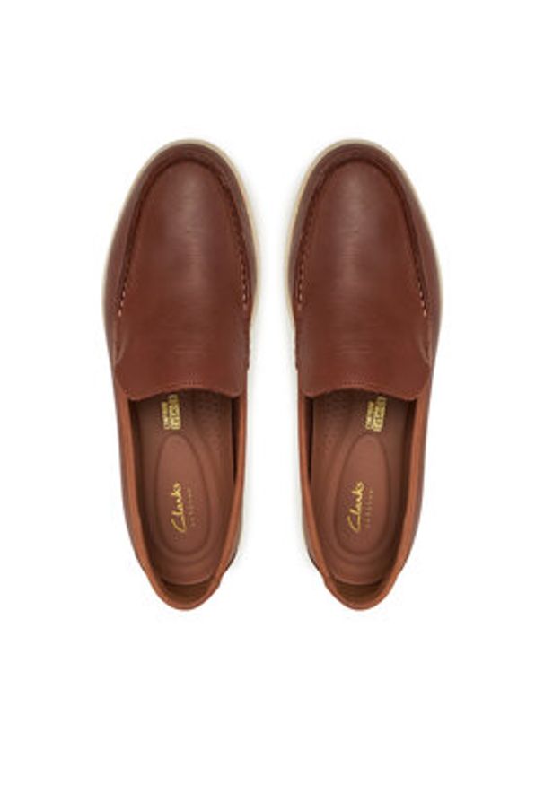 Clarks Mokasyny Bratton Loafer 26181279 Brązowy. Kolor: brązowy. Materiał: skóra