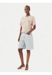 only - ONLY T-Shirt Celine 15374989 Różowy jasny Regular Fit. Kolor: różowy. Materiał: bawełna #3