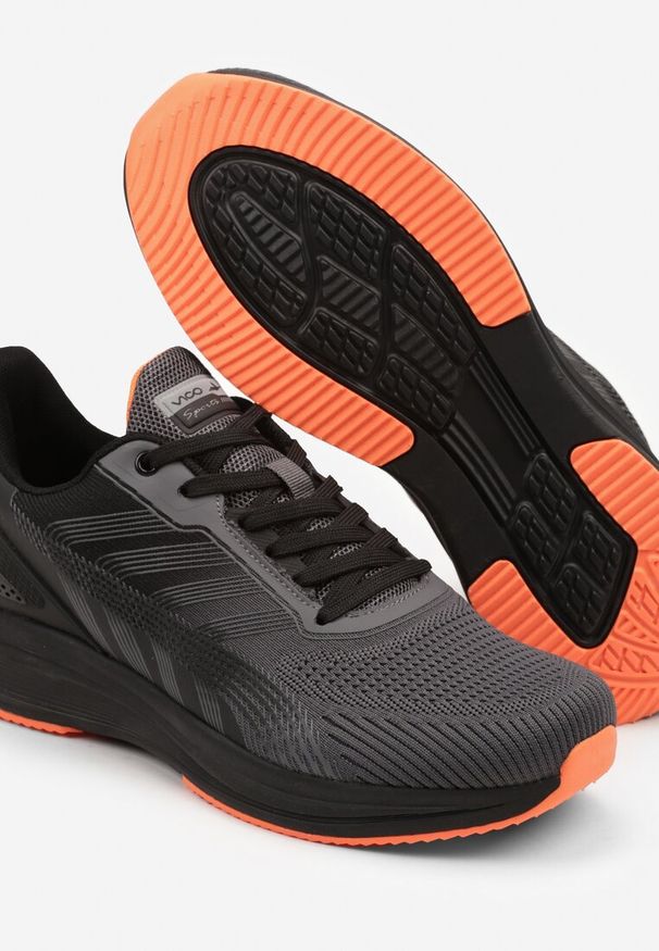 Born2be - Szaro-Czarne Buty Sportowe Sneakersy z Siateczki Nairioris. Okazja: na co dzień, na spotkanie biznesowe. Kolor: szary. Materiał: jeans. Szerokość cholewki: normalna