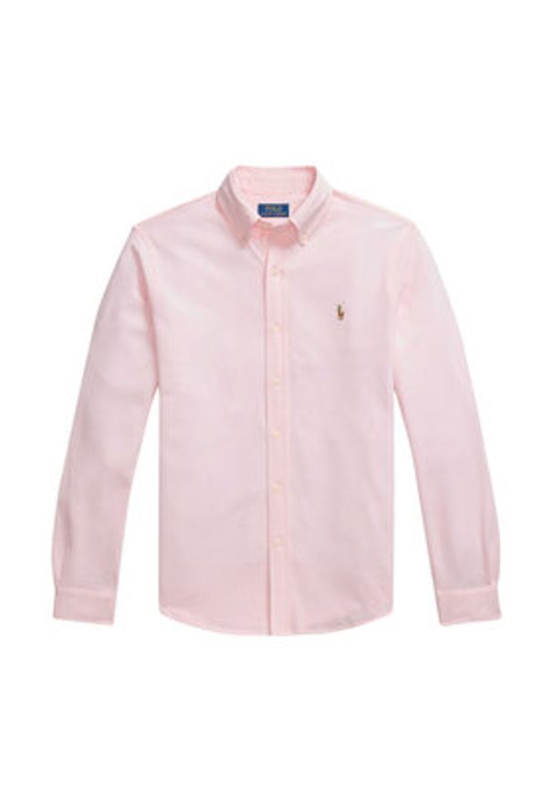 Polo Ralph Lauren Koszula 710932545012 Różowy Slim Fit. Typ kołnierza: polo. Kolor: różowy. Materiał: bawełna