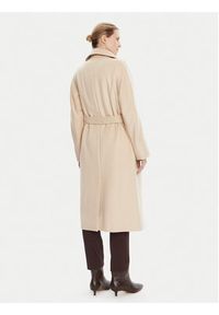 Weekend Max Mara Płaszcz wełniany Resina 2525016031 Beżowy Regular Fit. Kolor: beżowy. Materiał: wełna #4