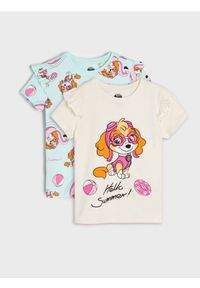 Sinsay - Koszulka Psi Patrol - błękitny. Typ kołnierza: kołnierz z falbankami. Kolor: niebieski. Długość rękawa: krótki rękaw. Długość: krótkie #1