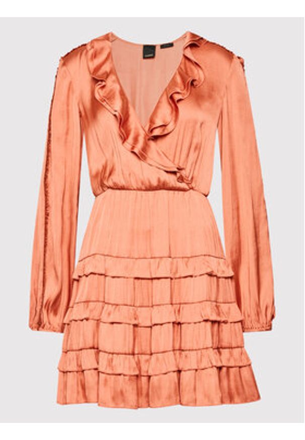 Pinko Sukienka codzienna Ardea 1G173P Y7UW Różowy Regular Fit. Okazja: na co dzień. Kolor: różowy. Materiał: syntetyk. Typ sukienki: proste. Styl: casual