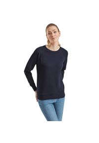 FRUIT OF THE LOOM - Lekka Bluza Raglanowa Dla Kobiet. Kolor: niebieski. Długość rękawa: raglanowy rękaw