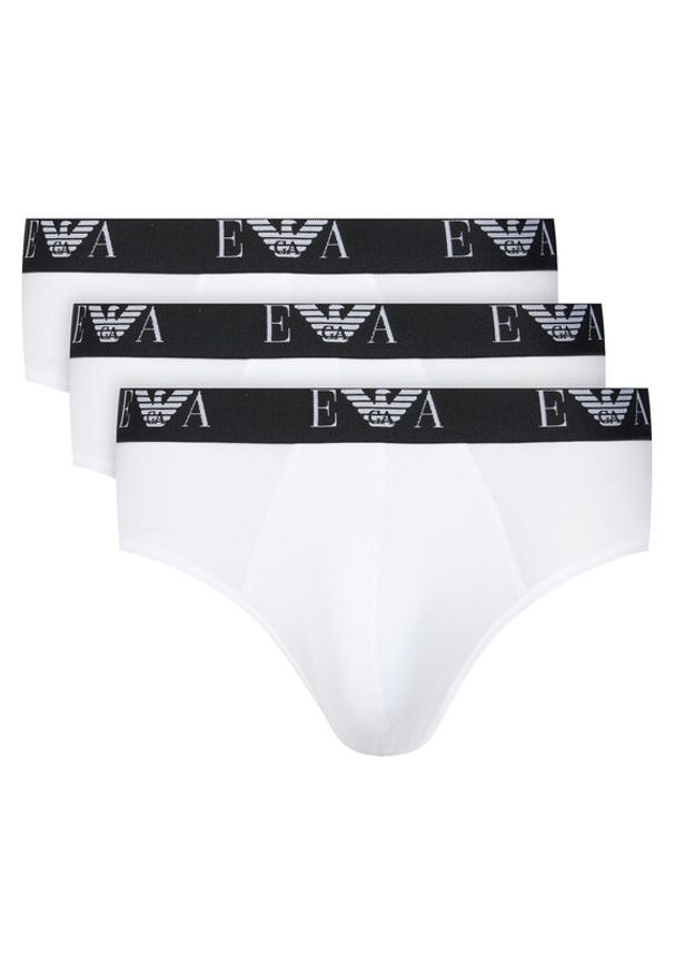Emporio Armani Underwear Komplet 3 par slipów EM000258 AF14131 M0066 Biały. Kolor: biały. Materiał: bawełna