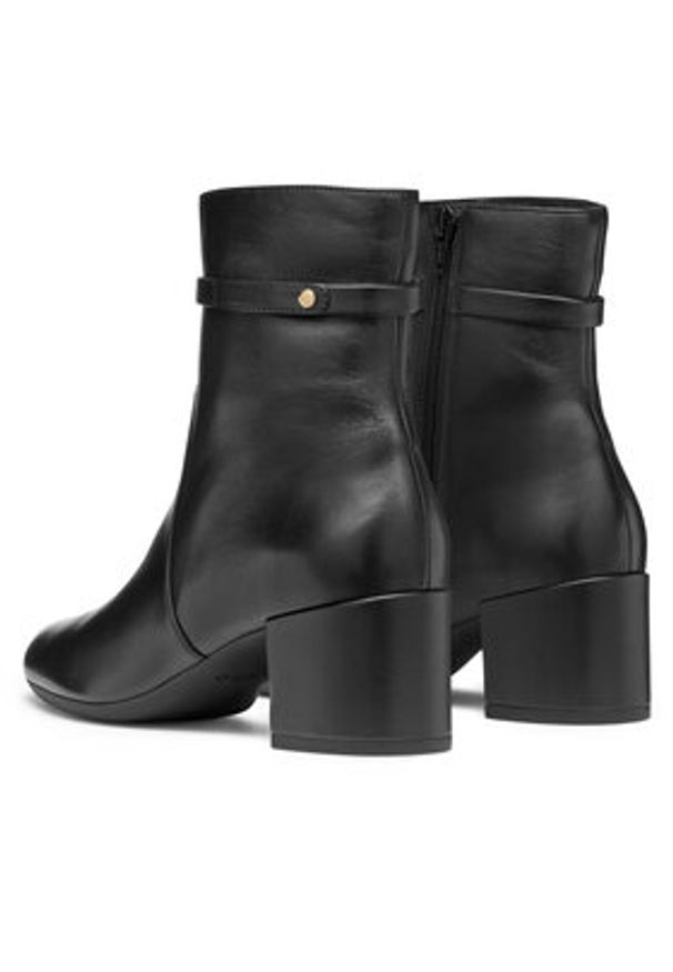 Geox Botki D Eleana D56TWC 00085 C9999 Czarny. Kolor: czarny. Materiał: skóra