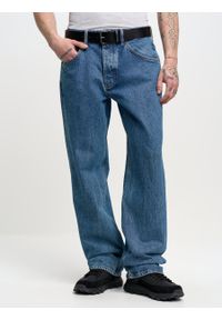 Big-Star - Spodnie jeans męskie loose z linii Authentic Silvermine 400. Okazja: na co dzień. Stan: podwyższony. Kolor: niebieski. Wzór: aplikacja, haft. Sezon: lato. Styl: vintage, casual, klasyczny