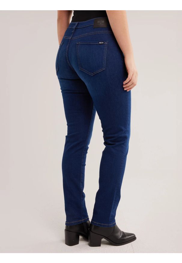 Big-Star - Jeansy damskie slim niebieskie Kitty 447. Stan: obniżony. Kolor: niebieski. Styl: klasyczny