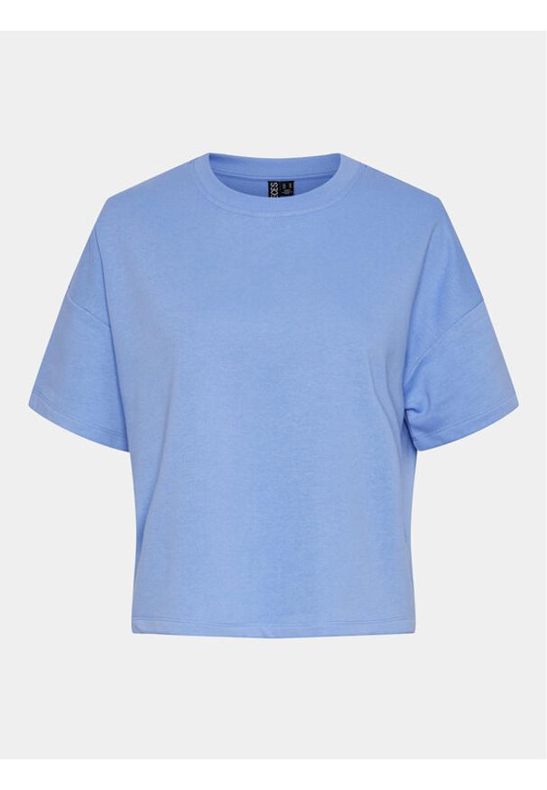 Pieces T-Shirt Chilli Summer 17118870 Niebieski Loose Fit. Kolor: niebieski. Materiał: bawełna