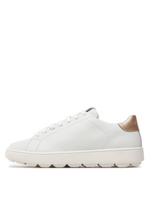 Geox Sneakersy D Spherica Ecub-1 D45WEA 09BNF C1327 Biały. Kolor: biały. Materiał: skóra