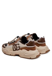 DOLCE & GABBANA - Dolce&Gabbana Sneakersy DA5119 AQ040 Brązowy. Kolor: brązowy. Materiał: materiał #5