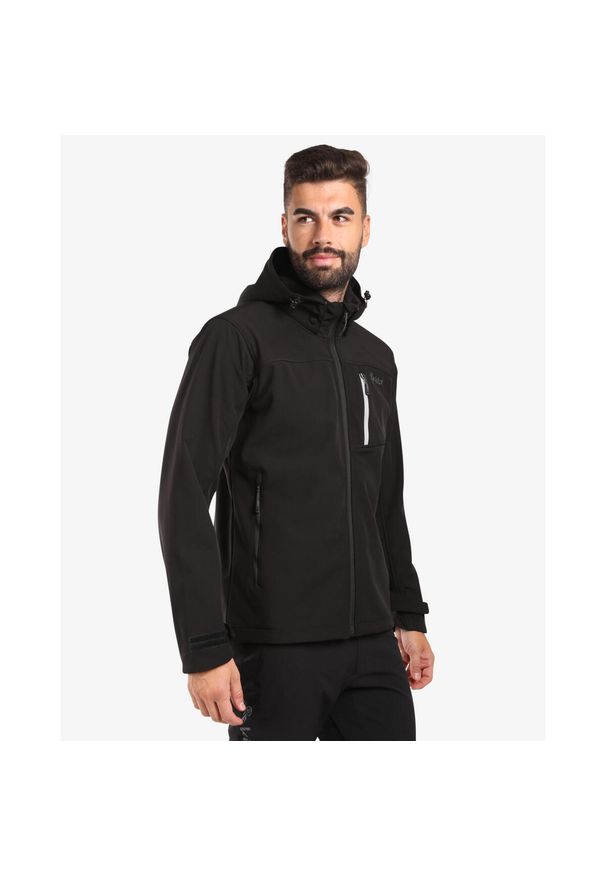 Męska kurtka softshell Kilpi RAVIO-M. Kolor: czarny. Materiał: softshell. Sport: turystyka piesza