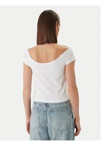 Guess Jeans T-Shirt W6GI07 J1314 Biały Regular Fit. Kolor: biały. Materiał: bawełna #5