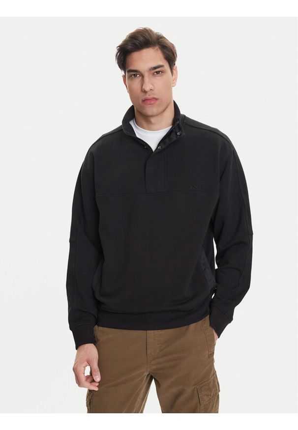 BOSS Bluza Ze Work 50545753 Czarny Regular Fit. Kolor: czarny. Materiał: bawełna