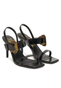 Versace Jeans Couture Sandały 79VA3S71 Czarny. Kolor: czarny. Materiał: skóra