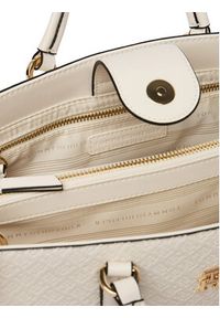 TOMMY HILFIGER - Tommy Hilfiger Torebka Th Daily Satchel Mono AW0AW18418 Écru. Kolor: kremowy. Materiał: skórzane #4